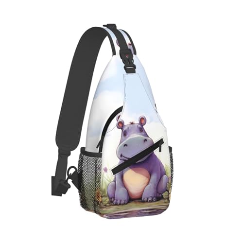 Mochila tipo sling negra para uso al aire libre