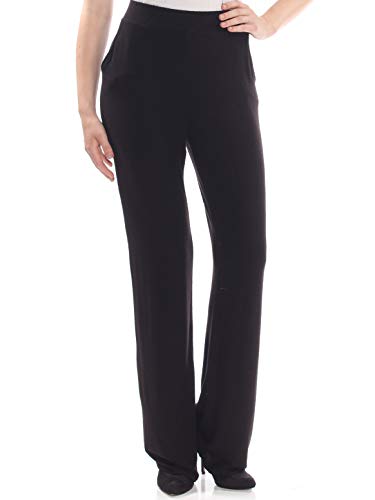 GUESS Womens Opal High-Waist Wide Calf Pants Black L