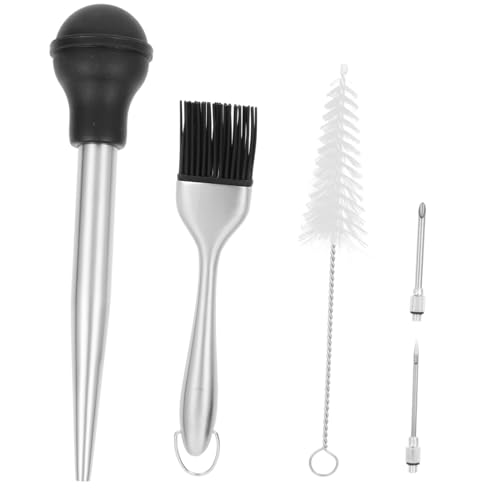 BIUDECO Turkey Baster Turkey Seasoning Pump Set Stainless Steel Baster Tool Multi-purpose Kitchen Supply