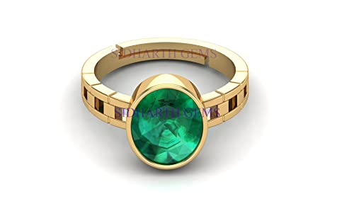 Bague émeraude naturelle de 4,50 carats pour pratique astrologique Panna