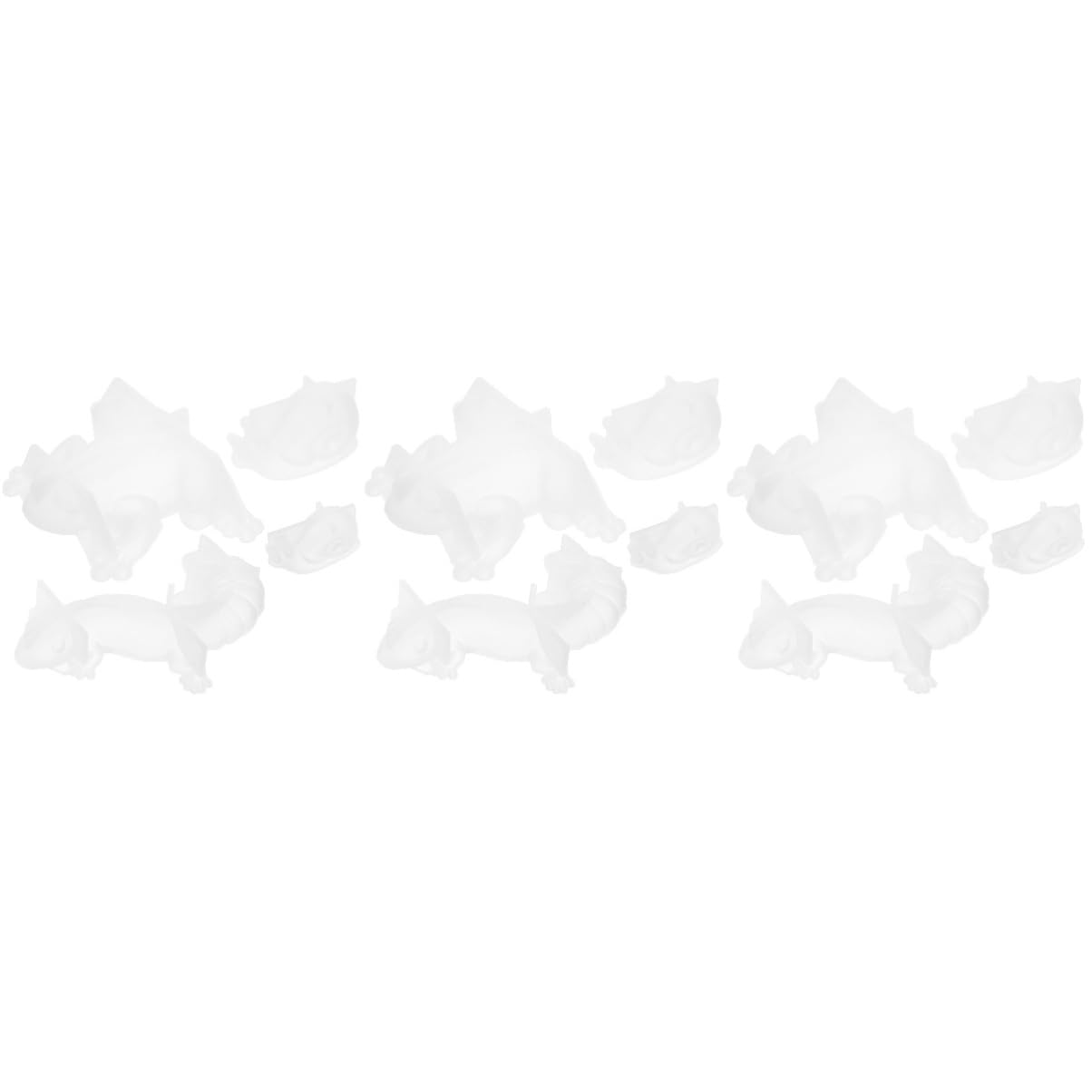 NUOBESTY 3 Ensembles Moule D'ornement Animal Coquille Moules De Friandises pour Chiens Décor en Forme d'animal Moule Réutilisable Moules en Résine De Silicone Moule en Silicone 4 Pièces * 3