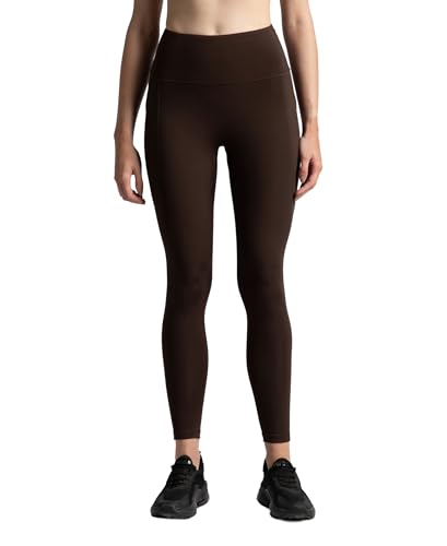 Image of Jockey MW68 Women's Microfiber Elastane Stretch Performance 7 /8th Leggings with Broadwaistband & Back Pocket Coffee XXL