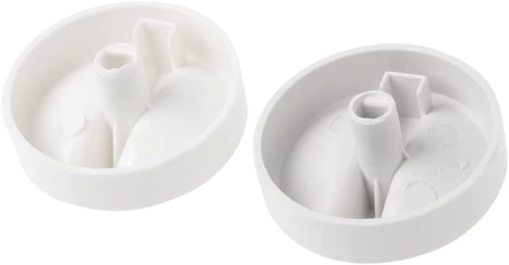 2 Manopole Rotanti Per Forno Microonde - Interruttore Controllo Plastica, Foro D 6x4mm, Colore Bianco - Foto 4