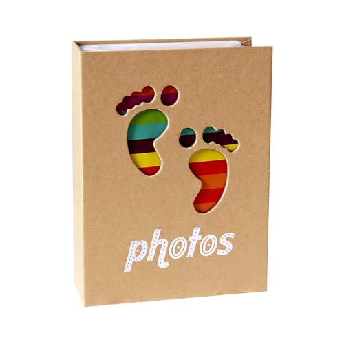 Libro De Fotos Para Niños Pequeños | Patrón De Corazón Recuerdo Coleccionable | Insertar Estilo, Libro de Memoria Infantil | Colorido Álbum Conmemorativo De Papel Kraft Para Amigos De La Familia