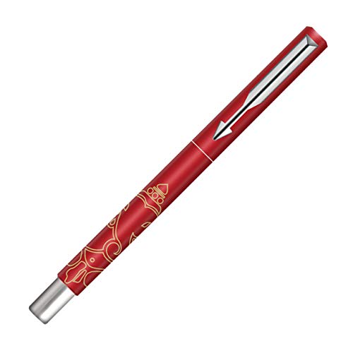 Image of Parker Vector Gift Set & Frontier Chrome Trim Fountain Pen & Vector Special Edition CT Roller Ball Pen, Ganesha Body