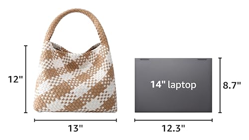 Image of Queenoris Fashion Hobo Bags for Women Top-handle Shoulder Bag Vegan Leather Purses Soft Summer Tote Bag | WOVEN