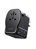 UGREEN Reiseadapter Weltweit mit 65W USB-C - Universal Adapter für über 200 Länder mit 4-in-1 Steckern (EU/UK/US/AU),4 Ports, Kompakt und Sicher - Ideal für Geschäftsreisen und Urlaub