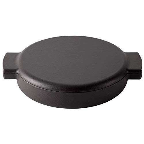 Japanese Enameled Multipurpose Cast Iron Pan With Lid, Skillet, Matte Black #TOP26