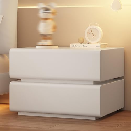 Table de chevet avec LED blanche éliminez le désordre grâce aux tiroirs cachés - 2