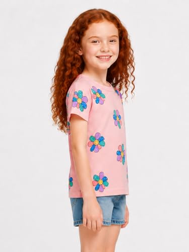 Image of LittleSpring Kids Short Sleeve Graphic T-Shirt 100% Cotton