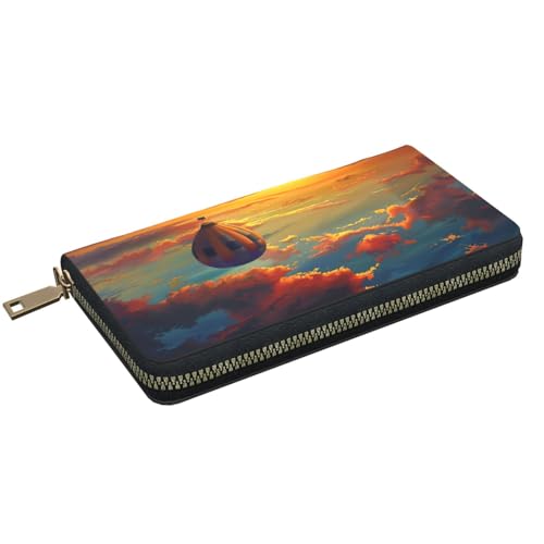 hot air Balloon Sunset Printed Long Wallet for Women Men Cute Coin Purse with Card Holder2