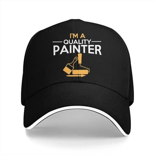 Gorras de béisbol para Hombres, Soy Pintor de Calidad Gorras de béisbol Sombrero de Sombrero con Pico y decorador Sombreros de Sol para Hombres