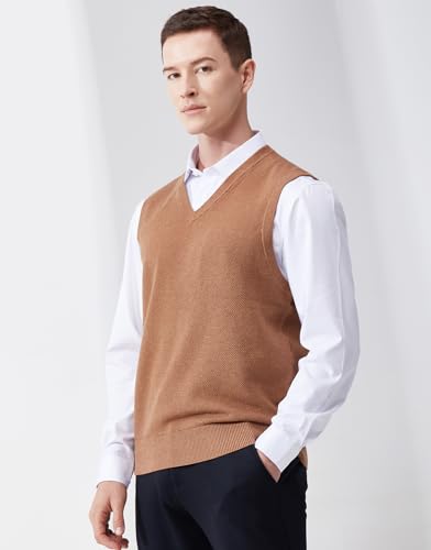 Men's V-Neck Sleeveless Pullover Sweater Slim Fit Casual Sweater Vest4