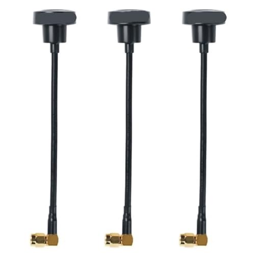 Antenne Omni FPV 3dBi RHCP SMA 150mm coudée pour drone de course RC, pack de 3 pièces