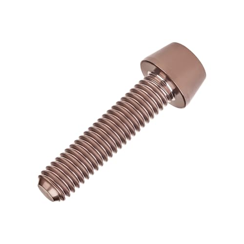 Image of Titanium Ti Bolt M5x9 16 18 20 25 30 35 40 45 50 55 60mm Tapered Head Screws Pack of 4 (M5x25mm, Bronze)