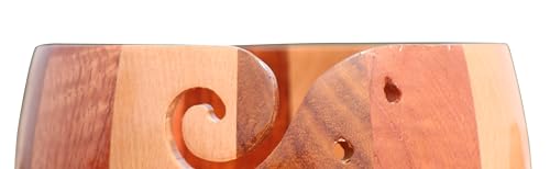 Image of Wooden Yarn Bowl for Knitting Yarn Bowl for Crocheting, Yarn Storage Bowl to Prevent Slipping, Wooden Yarn Holder, Best Gift for Crochet (#Design-5)