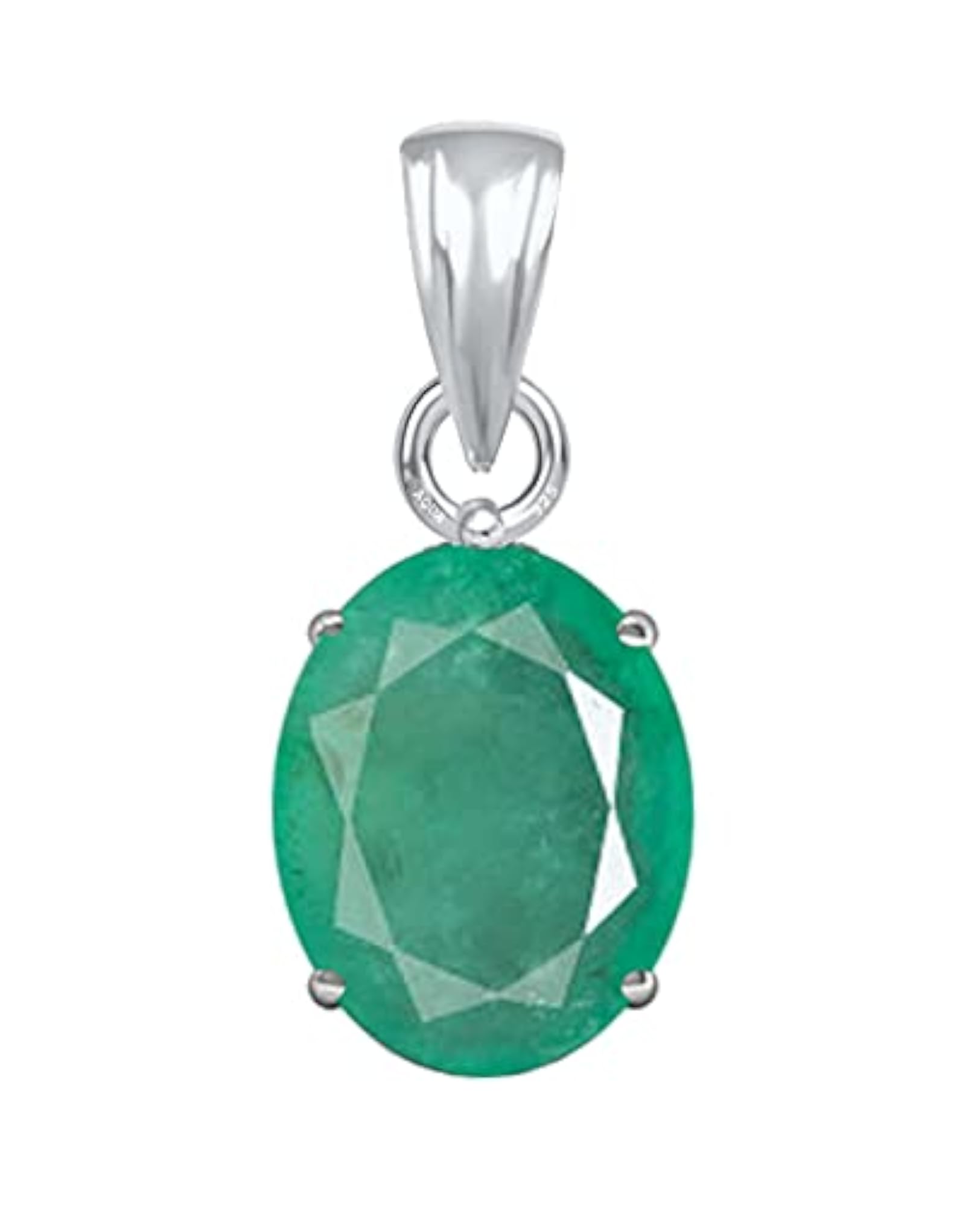 Pure 925 Silver Emerald Astrological Birthstone Pendant