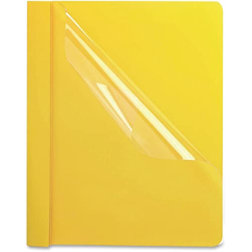 Oxford Premium Clear Front Report Covers, Letter Size, Yellow, 25 per Pack (58809EE)