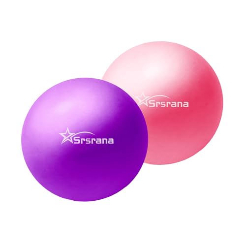 Image of 9 Inch Pilates Ball - Small Exercise Ball for Yoga, Barre & Physical Therapy - Anti-Burst Non-Slip Mini Core Ball for Stability, Back Pain Relief & Posture Correction