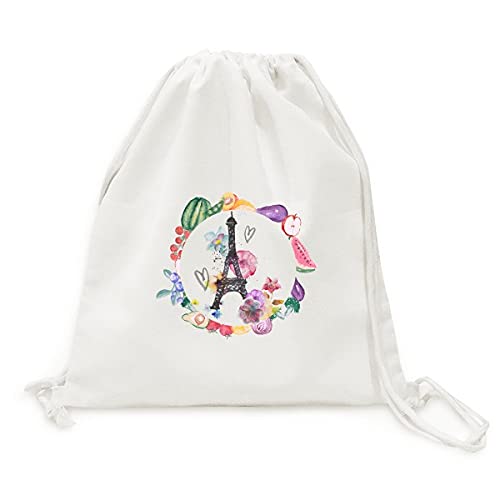 Sac en tissu pliable pour fruits et légumes à motif tour eiffel de france
