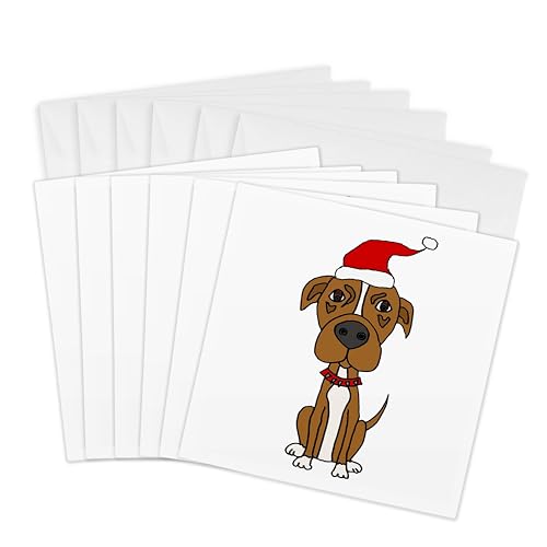 Cartes chiot Pit Bull marron 3dRose à offrir pour toutes les occasions