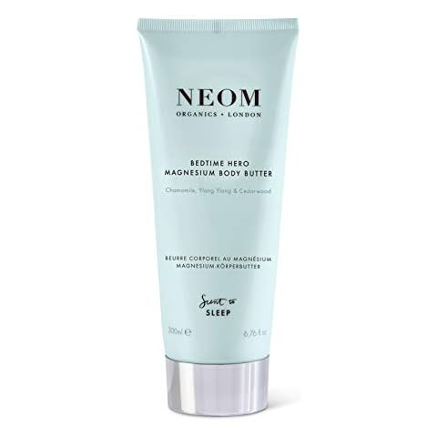 NEOM- Bedtime Hero Magnesium Body Butter, 200ml | Cream Moisturiser With Essential Oils | Nourish & Soften | Chamomile & Ylang Ylang Cover