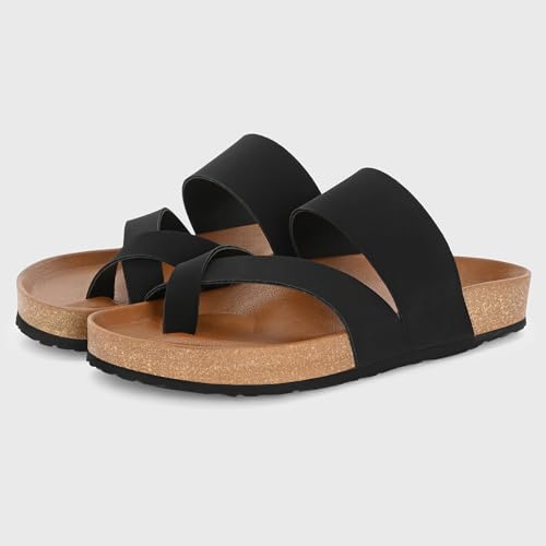 Image of Centrino Men's Berkin-Style Slip-On Sandals | Open Toe Design | Soft PU Footbed | Lightweight & Comfortable | Arch Support | On-Grip Sole | Casual Outdoor Wear (6864)