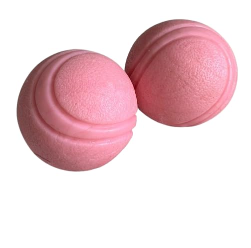 Full Rubber Balls Dog Ball Toys for Medium and Large Dogs Pink