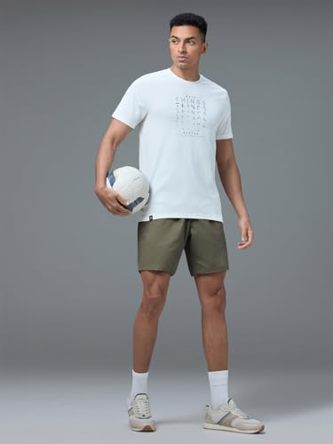 Image of TECHNOSPORT Men's Slim Fit Sports Shorts with Ts Flexi, Breathable Comfort for Gym, Running, Training