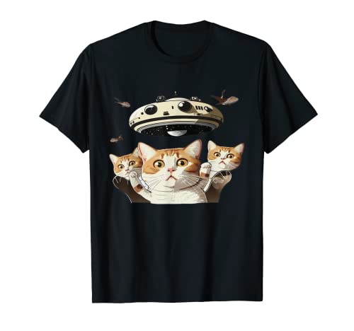 Alien OVNI Funny Cat - Cats are bizarre T-Shirt