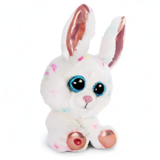 NICI Glubschis: Das Original – Glubschis Hase Spotties 15cm –Kuscheltier Hase mit großen Augen – Flauschiges Plüschtier mit großen Glitzeraugen – Schmusetier für Kuscheltierliebhaber