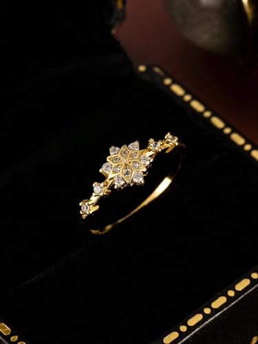 1pc Creative &Elegant Snowflake Design Zircon Rings For Women Prom Wedding Anniversary For Women Silver Ring Birthday Gift Fine Jewelry4