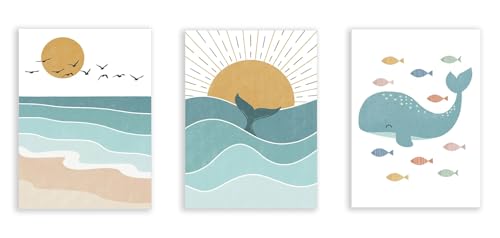 Art mural océan et plage pour chambre bébé et enfant