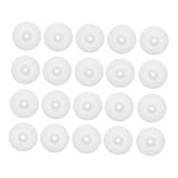 POPETPOP 40個 プーリー ホイール 二重ホワイトプラスチック製 耐摩耗 軽量設計 多用途 車 ロボット 飛行機おもちゃモデル用
