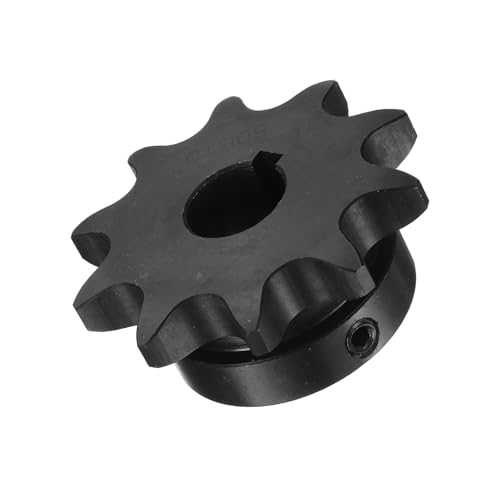 Image of uxcell #50 Chain Roller Sprocket B Type, 5 /8 inch Bore 10 Tooth Single Strand Chain Sprocket, Carbon Steel, Keyway with Set Screws