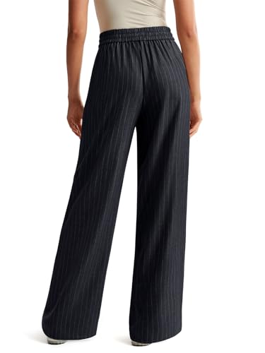 NIMIN Women's Pull On Wide Leg Pants - Drawstring Trousers for Work & Business Casual Comfort2