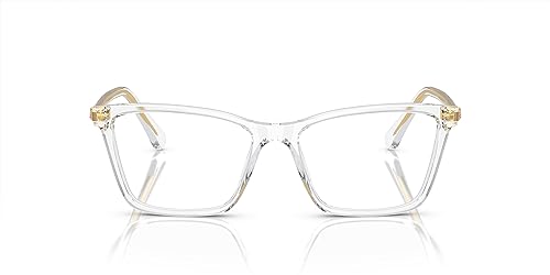 Swarovski Armações retangulares femininas Sk2015 para óculos de grau, Lente transparente/demonstração, 53 mm