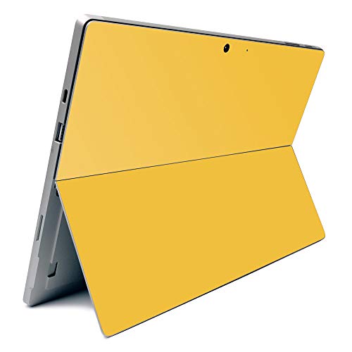 Image of MightySkins Carbon Fiber Skin for Microsoft Surface Pro 7 - Solid Marigold | Textured Carbon Fiber Finish | Easy to Apply, Remove, and Change Styles | Made in The USA