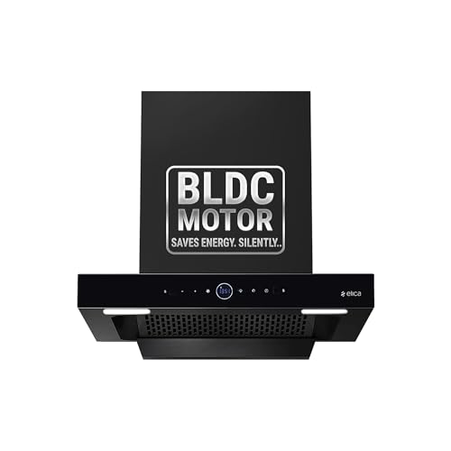 Elica 60cm 1600 m3/hr BLDC Filterless Autoclean Kitchen Chimney with 15 Years Motor & 5 Years Comprehensive Warranty | SPT PRO PLUS FL 600 BLDC HAC LTW MS NERO |Black| RPM Display| Touch+Motion Sensor
