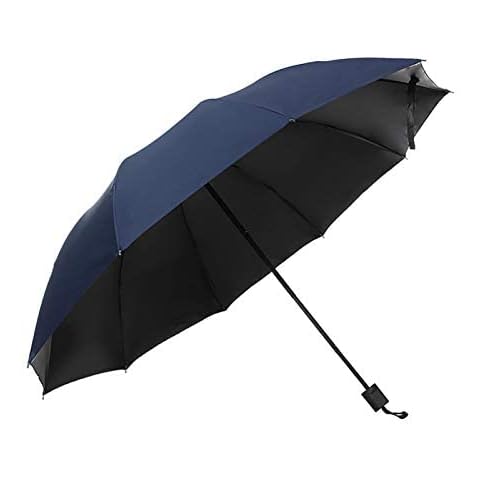 POHOVE Faltbarer Regenschirm, 147,3 cm, Familien-Golfschirm, winddicht, Business, tragbar, 3-fach Schatten, Outdoor, extra groß Cover