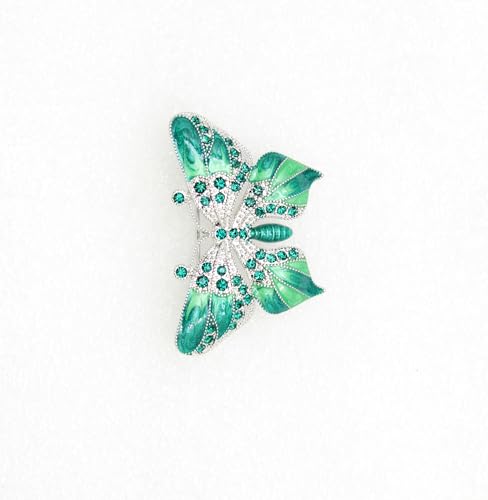 Image of Gorgeous Rhinestone Crystal Enamel Butterfly Pin Brooch