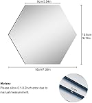 8 Pack Self Adhesive Acrylic Mirror Hexagon 7 X 6 X 3.5 in, Flexible HD Acrylic Tile Mirror Without Frame Wall Mirror DIY Wall Decoration Mirror Panels for Bathroom Living Room Closet Door (8)