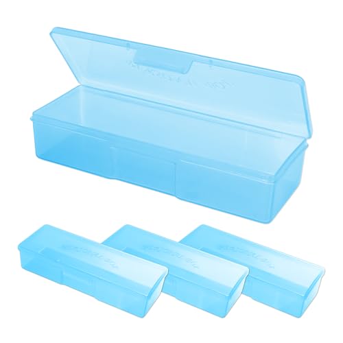 Beauticom Personal Box Storage Case for Professional Manicurist Nails Pedicure (Large Size) (4 Pieces, BLUE)