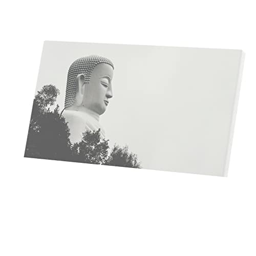 Tableau Bouddha assis en pierre pour transformer un mur vide en zone zen
