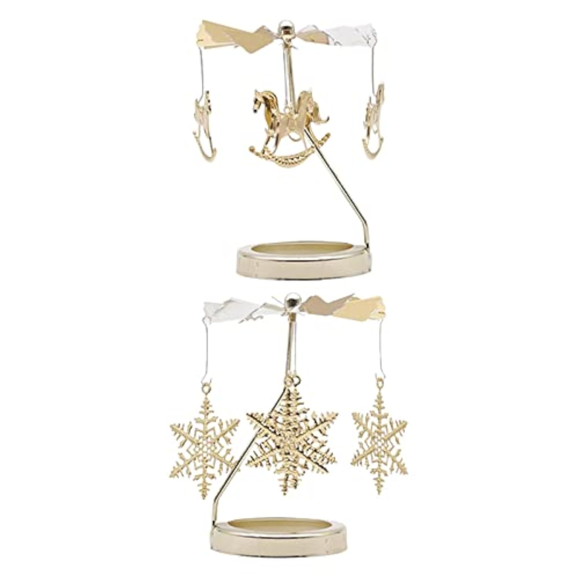 Spinning Tea Light Candle Holder, Rotating Candlestick 2Pcs