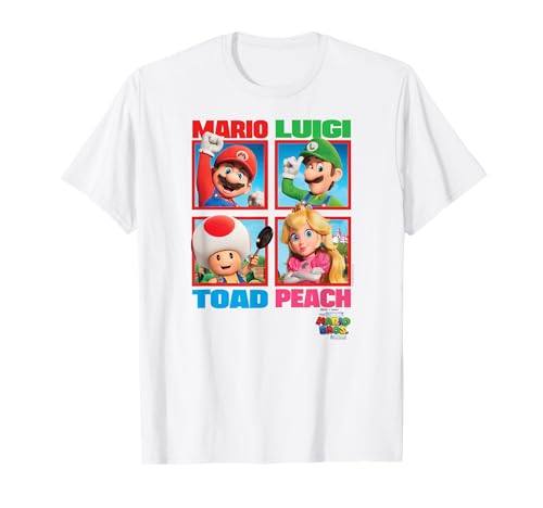 The Super Mario Bros. Movie Mario Peach Toad Luigi Poster T-Shirt