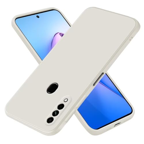 EASSGU Funda para OPPO A31 (6.5' Inches), Carcasa de Silicona Suave de TPU - Blanco Antiguo