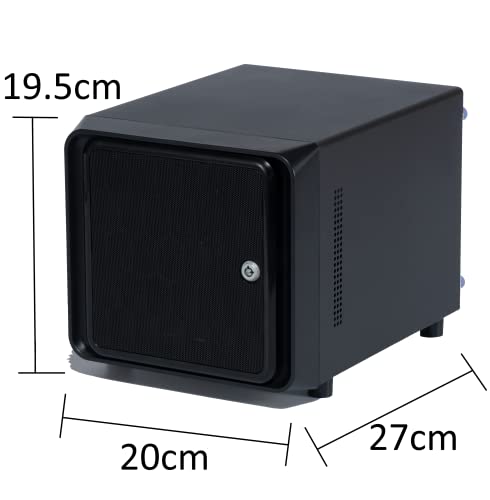 Image of 4 + 1 Bay DIY NAS Case, 4 x 2.5″ / 3.5″ Tray + 1 x 2.5″ Internal Bay. MB ITX. PSU Flex. Front USB 3.0 8cm Chassis Fan Hot Swap Backplane. Network Attached Storage Private Cloud Enclosure.