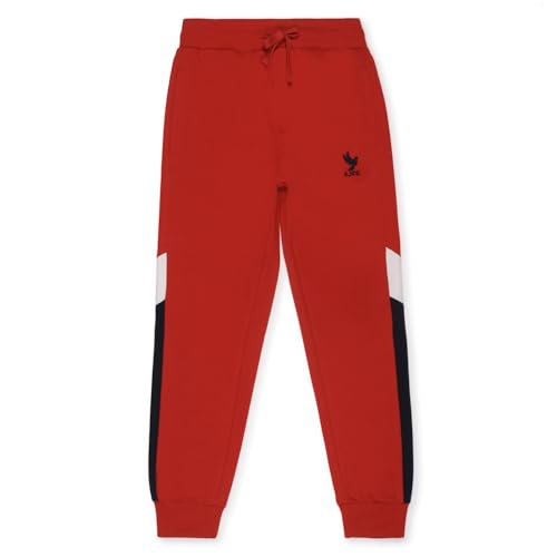 Image of Alan Jones Clothing Boys Colorblock Joggers Trackpant | Ribbed Hem & Waist | Drawstring Closure | Sizes 5-16 Years | Regular Fit