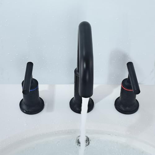 Mélangeur robinets de lavabo anti-traces double levier - 5